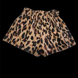 SHEIN leopard print chiffon high waisted shorts Sz 3XL